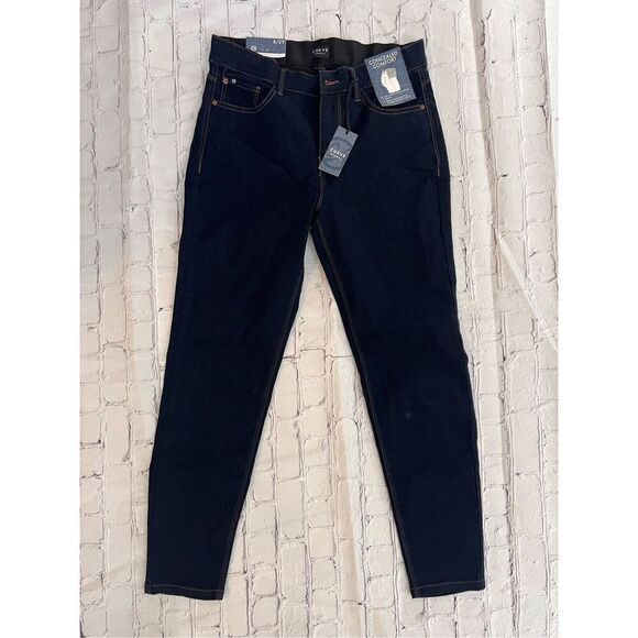 Curve Appeal Women's 29 High Rise Comfort Waist Skinny Jean Dark Wash Denim New - Picture 1 of 6
